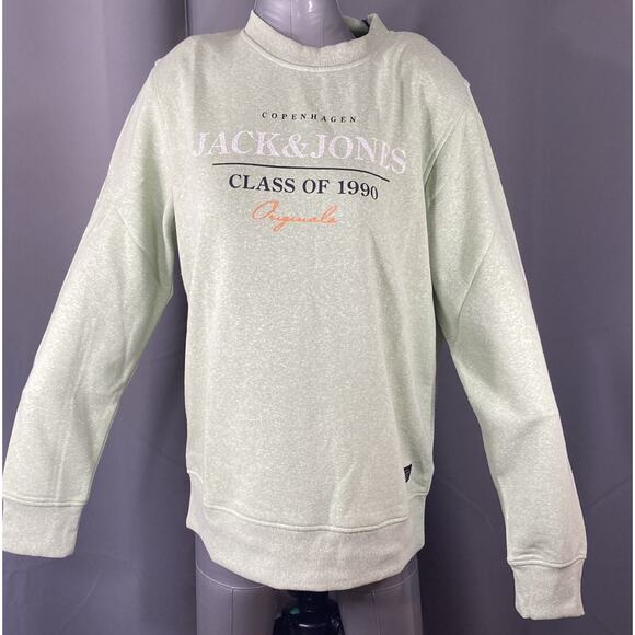 Jack & Jones Originals Sweat Crew Men's Medium Neck Snow Melan Copenhagen - Picture 3 of 11